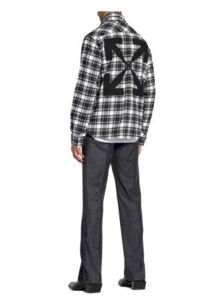 Off-White Hemd Comfort Fit schwarz