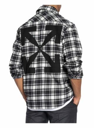 Off-White Hemd Comfort Fit schwarz