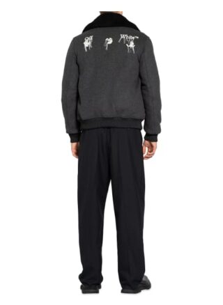 Off-White Jacke Aviator grau