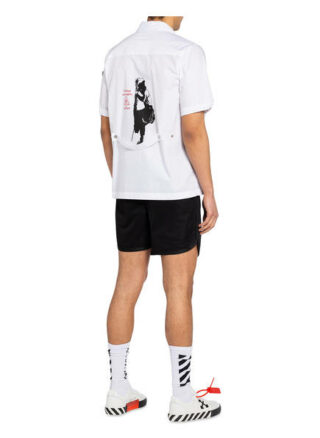 Off-White Kurzarm-Hemd Comfort Fit weiss