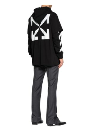 Off-White Oversized-Hoodie Herren, Schwarz