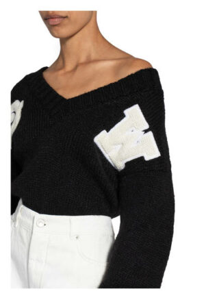 Off-White Pullover Mit Alpaka schwarz