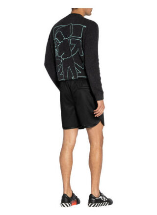 Off-White Sweatshorts Caravaggio Angel schwarz