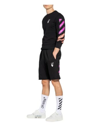 Off-White Sweatshorts Marker schwarz