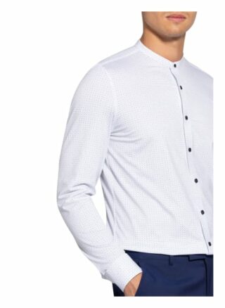 Olymp Jerseyhemd Level Five 24/7 Body Fit Mit Stehkragen weiss
