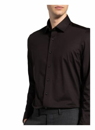 Olymp Luxor 24/7 Jerseyhemd Herren, Schwarz