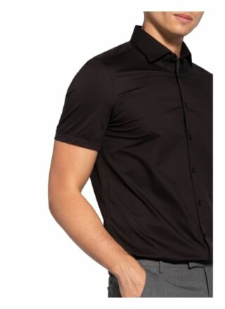 Olymp Level Five 24/7 Kurzarm-Hemd Herren, Schwarz