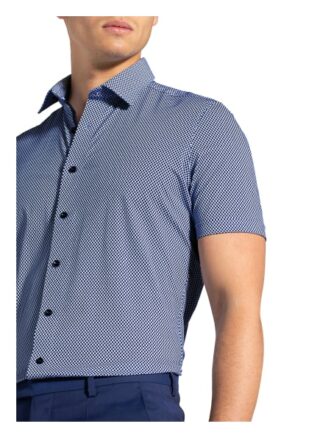 Olymp Luxor 24/7 Kurzarm-Hemd Herren, Blau