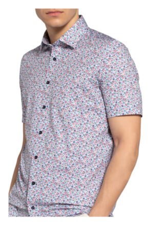 Olymp Luxor 24/7 Kurzarm-Hemd Herren, Blau