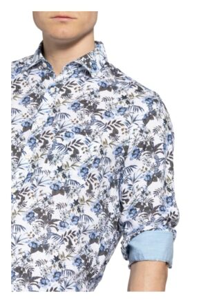 Olymp Leinenhemd Casual Modern Fit weiss