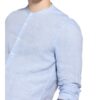 Olymp Leinenhemd Level Five Casual Body Fit Mit Stehkragen blau