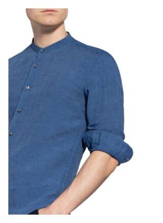 Olymp Level Five Leinenhemd Herren, Blau