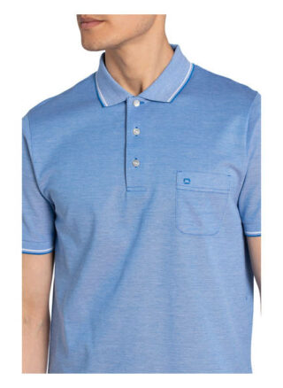 Olymp Pique-Poloshirt Herren, Blau