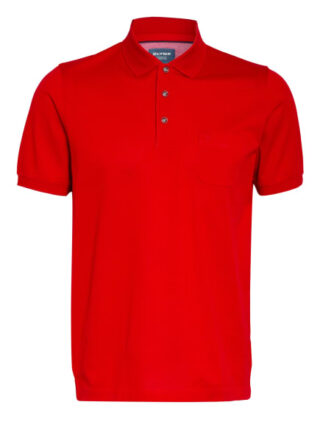 Olymp Piqué-Poloshirt Herren, Rot