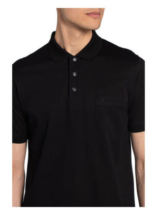 Olymp Pique-Poloshirt Herren, Schwarz