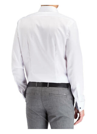 Olymp Signature Hemd Tailored Fit Mit Umschlagmanschette weiss