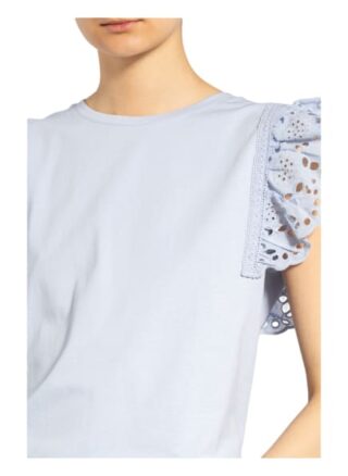 One More Story T-Shirt Mit Lochspitze blau