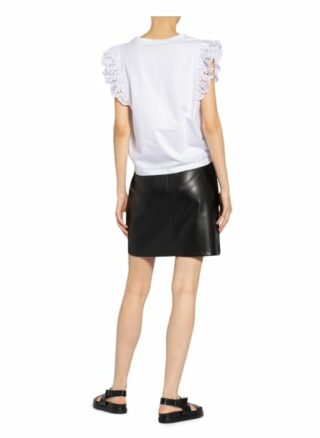 One More Story T-Shirt Mit Lochspitze weiss