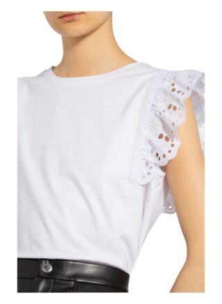 One More Story T-Shirt Mit Lochspitze weiss