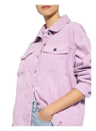 Only Overshirt Aus Cord violett