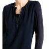 Opus Blusenshirt Falli Im Materialmix blau