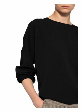 Opus Longsleeve Im Materialmix schwarz