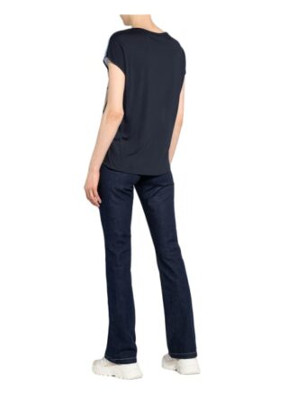 Opus T-Shirt Sanosi Im Materialmix blau