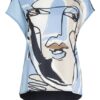 Opus T-Shirt Sanosi Im Materialmix blau