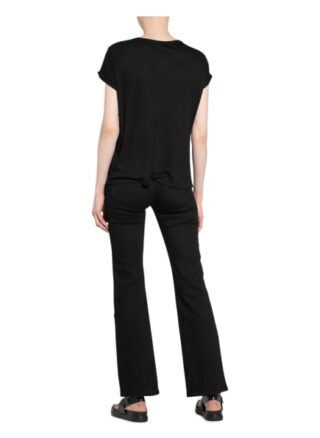 Opus T-Shirt Sanosi Im Materialmix schwarz