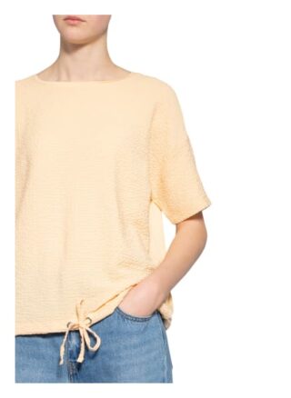 Opus T-Shirt Selly Im Materialmix orange
