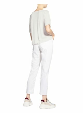 Opus T-Shirt Selly Im Materialmix weiss