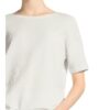 Opus T-Shirt Selly Im Materialmix weiss