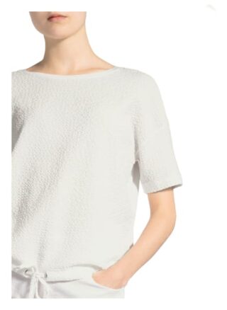 Opus T-Shirt Selly Im Materialmix weiss