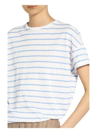 Opus T-Shirt Sileika Mit Leinen blau
