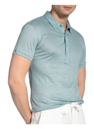 Orlebar Brown Jersey-Polohshirt Aus Leinen blau