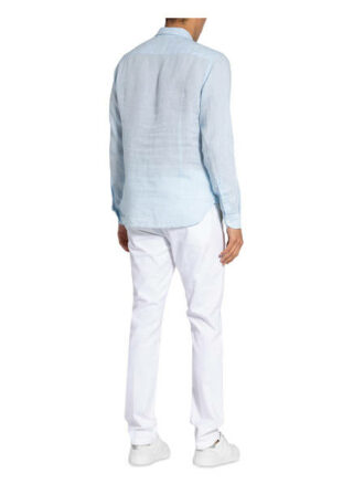 Orlebar Brown Leinenhemd Giles Tailored Fit blau