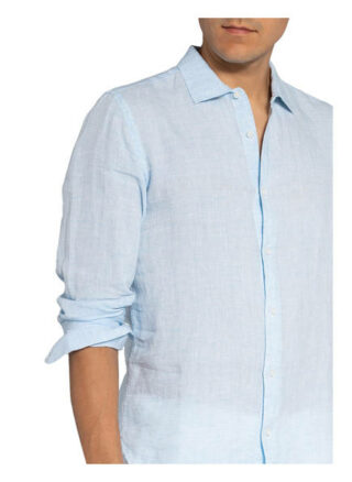 Orlebar Brown Leinenhemd Giles Tailored Fit blau