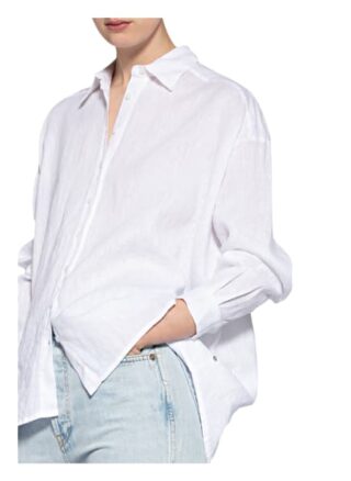 Ottod'ame Hemdbluse Aus Leinen weiss