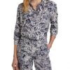 Oui Hemdbluse Damen, Weiß