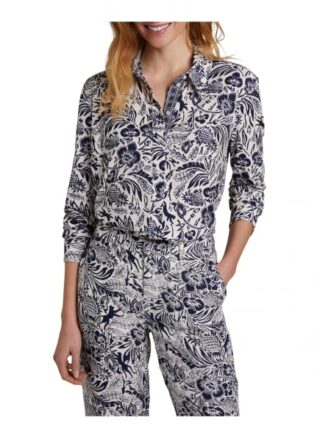 Oui Hemdbluse Damen, Weiß