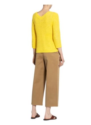 Oui Pullover Mit 3/4-Arm gelb