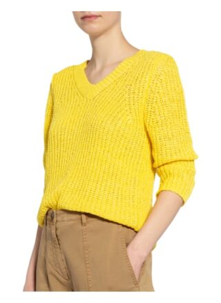 Oui Pullover Mit 3/4-Arm gelb