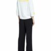 Oui Pullover Mit 3/4-Arm grau