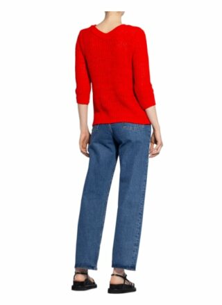 Oui Pullover Mit 3/4-Arm rot