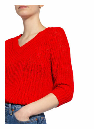 Oui Pullover Mit 3/4-Arm rot