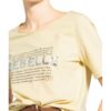 Oui T-Shirt Mit Paillettenbesatz gelb