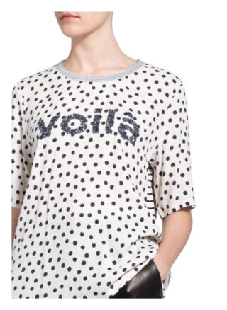 Oui T-Shirt Mit Paillettenbesatz grau