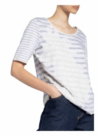 Oui T-Shirt Mit Paillettenbesatz weiss