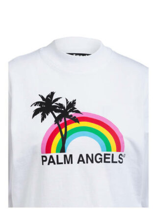 Palm Angels Cropped-Shirt weiss