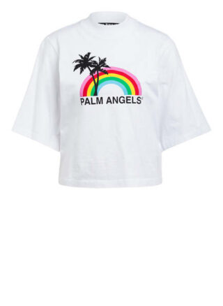 Palm Angels Cropped-Shirt weiss